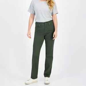 Style & Co straight leg pants military green 34 inches waist/ high rise